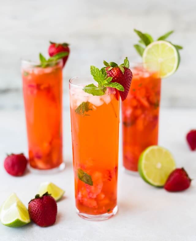 Spiked Strawberry Slushies For A Crowd