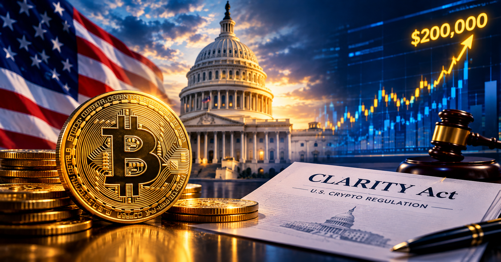 Bitcoin at $200,000? Crypto Rover Links CLARITY Act to Bullish BTC Outlook